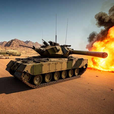 bf2042,
Best quality, masterpiece, ultra high res, (photorealistic:1.4), detailed skin, cinematic lighting, cinematic highly detailed, colorful,
modern Photograph, a group of soldiers in battlefield,
battlefield explosion everywhere,
jet fighters and heli copters flying in the sky,
two tanks on the ground,
In desert area ,
buildings on fire and one abandoned military armored vehicle in the background, 
<lora:ztz99ATank_ztz99ATank:0.3>