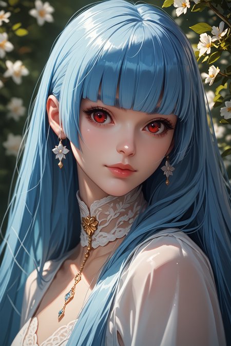 score_9, score_8_up, score_7_up, score_6_up
<lora:KOFKulaD:0.9>
KOFKulaD, 1girl, blue hair, long hair, blunt bangs, red eyes, looking at viewer, portrait
