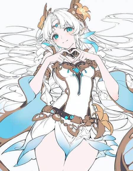 diaochan,1girl,solo,white background,simple background,looking at viewer,<lora:diaochan-000012:1>,cowboy shot,smile,aqua eyes,on back,heart hands,, masterpiece, best quality, very aesthetic, absurdres,newest, incredibly absurdres,, artist:yoneyama mai, (artist:wanke:1.1), artist:mocha, (cotton:1.1), artist:date, (senpen:1.1), artist:ciloranko, artist:noyu, noyu23386566, (artist:sho:0.8264462809917354), (sho lwlw:0.9090909090909091), year 2023, (solo:1.3310000000000004), lineart, monochrome