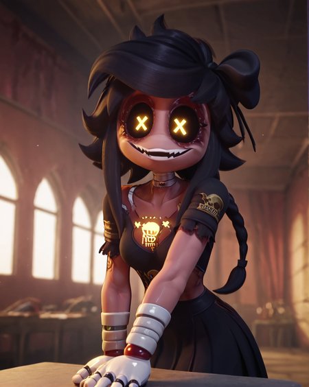 score_9, score_8_up, score_7_up, score_6_up, score_5_up, score_4_up, BREAK, 1girl, solo, expressiveh, mdcyn, tessa, warehouse, looking at viewer, evil smile,  <lora:mdcyn.pony:1> <lora:Muscle slider 3_last:4.0> <lora:abs slider_last:3.3> <lora:thighs slider_last:2.4> <lora:add-detail-xl:1.2> <lora:Expressive_H:1> <lora:xl_more_art-full_v1:0.90>