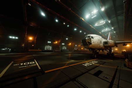 Futuristic Industrial Hangar