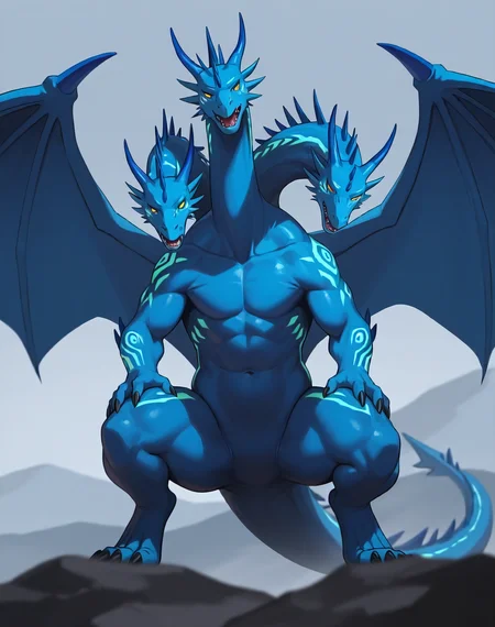 <lora:Grandora_(Shinzo)_(Illustrious)_(AD):1> Grandora, dragon, kaiju, Shinzo, 
((
exterior, anime fantasy, anime science fiction, 
dynamic action, villain, monster, dragon wings, no humans, 3heads, 3necks, glossy scaly body, solid yellow eyes, strong dragon, glowing blue body art, dragon like body, 
)),
BREAK: very awe, aesthetically pleasing, masterpiece, best quality, amazing quality, very aesthetic, perfect depth of field shot, gradient coloring, subsurface reflections, 
masterpiece, best quality, amazing quality, very aesthetic, high resolution, ultra-detailed, absurdres, newest, scenery, {Prompt}, BREAK, detailed background, volumetric lighting,
BREAK: lazympos, lazypos (3),