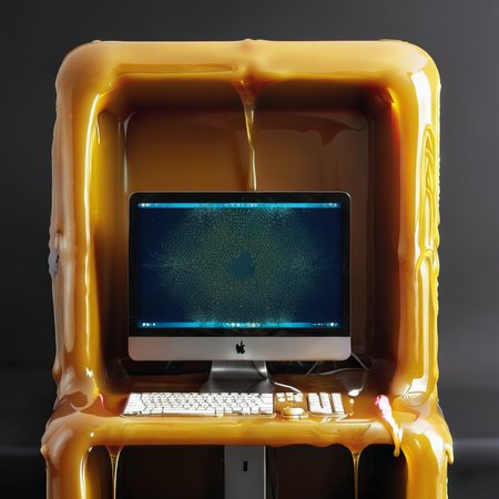 computer covered in honey<lora:HoneyXL11:0.9>