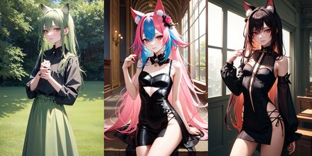 highly insanely detailed, masterpiece, top quality, best quality, highres, 4k, 8k, RAW photo, (very aesthetic, beautiful and aesthetic), 
(1girl:1.3), solo focus, cat girl, 
[[small waist]], [skinny], (anorexic, anorexia:1), 
<lora:Anorexition_v1-rep60-d64-a48:0.6>, 
(__lazy-wildcards/char/haircolor__), 
__lazy-wildcards/dataset/background__,âââ