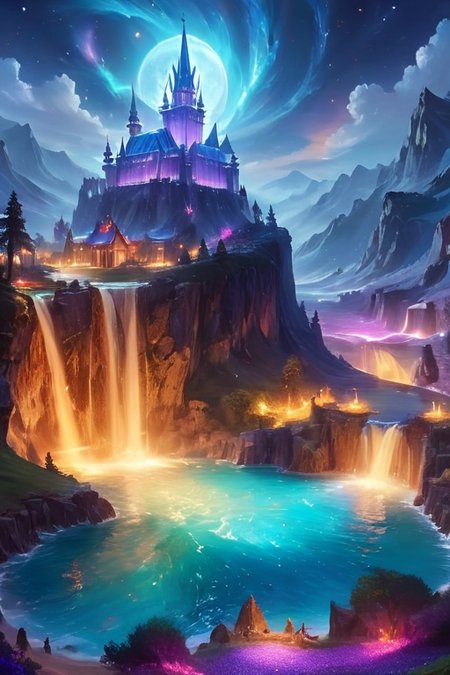 Role-playing game (RPG) style fantasy (((Ultra-detailed, 8k, highres, masterpiece)))(((epic-Ultra-HD-details, epic-Ultra-HD-highlights, epic-photo-same-realistic, upscaled-resolution, optimal)))a beautiful serenemagical landscape,<lora:ral-czmcrnbw:0.8>,ral-czmcrnbw,<lora:cs-cr1stal-v2:0.8>,cs-cr1stal-v2,<lora:More_interesting_backgrounds:0.8>,IBG,<lora:more_details:1>,<lora:SyFyEye1_v2.0:0.8>,SyFyEye1, . Detailed, vibrant, immersive, reminiscent of high fantasy RPG games