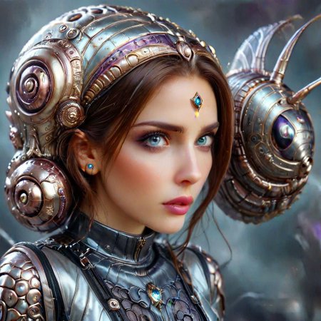 (upper body shot), (long legged demon woman|alien on her back in an intricate spacesuit with a transparent helmet that covers her face completely 
((shooting a RaygunGothicStyleAI that shoots rays in an O shape)), perfect, intricate, :1.1), wearing a super sexy leather ranger outfit, by ZdzisBaw BeksiDski's and Stefan Martiniere and Tomer Hanuka, (A giant snail|octopus attacking),  hyper detailed, award winning on artstation.com,(intricate details, masterpiece, best quality:1.4), looking at viewer, dynamic pose, wide angle view, dense fog, Different shades of blue and purple, embellished with gold decoration, fractal art, in the style of nicola samori, Intense gaze, Bright... ,Model, expression