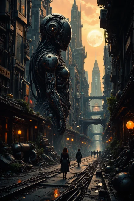 city, street, beautiful misterious futuristic sci-fi cyberpunk landscape, early morning, woman, very intricate, very detailed, sharp, colorful, <lora:Hand v2:0.5> <lora:Anti-Blur:1><lora:Insane Detail Slider:0.25>  <lora:flux.1_lora_flyway_Epic-detail_v2:0.3> <lora:fluxenhancer:0.25><lora:The_Dark_Side_Of_The_Future:0.4><lora:Neurocore Anime Cyberpunk v2.0:0.5> A digital artwork in the style of cknc
