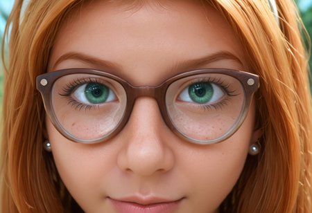 score_9, score_8_up, score_7_up, score_6_up, 
imtdsabrinaroin, 1girl, glasses, hairband, orange hair, green eyes, black-framed eyewear, 
(kaleidoscope eyes:1.4),
, long hair, 1girl, orange hair, solo, freckles, earrings, perfect eyes, real skin, amateur, photo, solo, perfect face, perfect eyes, sexy, beautiful eyes, petite body, 1girl,  cute,  bright bluebell eyes, looking at viewer, seductive smile, come hither, face closeup, face focus,