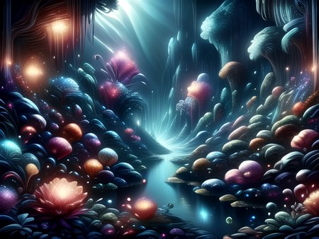 anime, best quality, absurd resolution, intricate detail, (perfect detail features), 8k, UHD, (masterpiece:1.4), high quality, high definition, animation, illustration, highly detailed, highres, extremely detailed, sharp focus, <lora:hyperdenoiser_v090:0.5>, <lora:hyperrefiner_v090:0.5>, <lora:add_detail:0.5>, 4k, absurd resolution, <lora:sd15_lora_beta:1>, luminous lagoon, garden, fluorescent, cave, glowing, bioluminescence, lava, water, light particles, subterranean, vibrant, flora, sparks, <lora:r1ge - AnimeRage:0.2> r1ge <lora:Fairy_Style_SD1.5:0.4> ais-fairiez, <lora:secret star glow style:0.5>, <lora:opal-style-darquelilly-v1:1> opalstyle, opalescent flowers, <lora:ghublism:0.8> Ghiblism-Ghibli, GhiblismDetailed,  Ghiblismkw, <lora:Ruby_Hued_Sky_Garden:0.8>