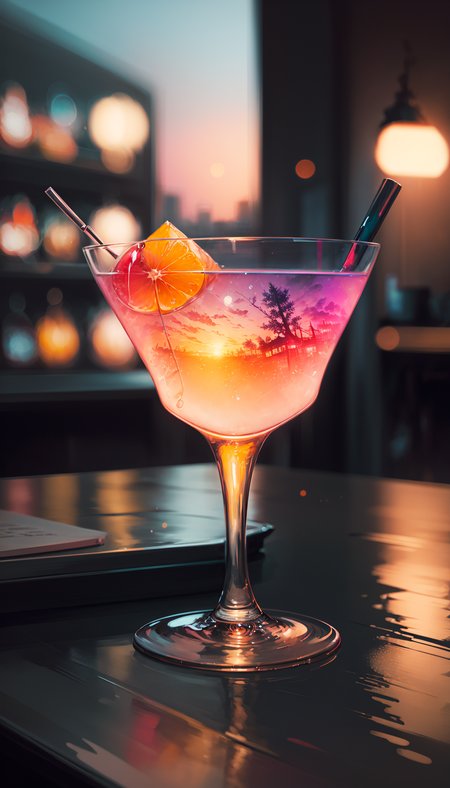 cocktailworld,  scenery, landscape,  street, depth of field , ((blurry background)),
masterpiece, best quality, ultra detail,

<lora:CocktailWorld:0.8>