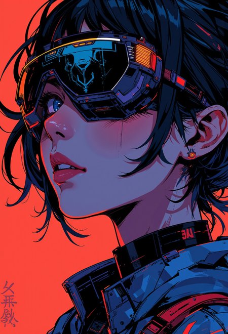 manga, anime, vibrant digital illustration, A digital artwork in the style of cknc, upper body close up face shot of a mysterious cyberpunk wabi sabi woman,
S1n0z1ck style, A digital artwork in the style of bladerunner.
<lora:s1n0z1ck-flux-test-lora:0.3>  <lora:Anime v1.3:0.6>
<lora:ck-Sommo-Concept-Art:0.6>
<lora:ck-nc-pastel-cyberpunk:0.2>
<lora:ck-MetalGearSolid:0.45>