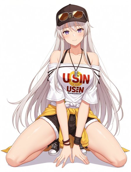 <lora:enterprise_XL_illustrious-noob_v1:1> 1girl, enterprise \(azur lane\), casual, kneeling,, best quality, masterpiece, high quality,  highres, absurdres ,<lora:NoobV065sHyperDmd:1>