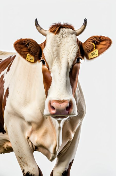 professional portrait photography of a cow on white background<lora:Professional_Photography:1>