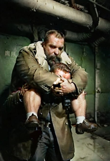 score_9, score_8_up, score_7_up,
solo, photo real, masterpiece,
absurdes, ultra detailed, amazing quality,
detailed eyes, perfect hands, detailed fingers, photography, film grains, grainy, zlnyslnk,
two men, 2boys
detailed face, detailed eyes,
fat, happy face, looking at viewer,
underground, basement, (green walls), pipes, indoors, 
unique angle, dramatic angle, brown military jacket,
muscular,
phvshy, short blond beard, 
carrying, piggyback, on back, arms around neck
carrying, on shoulders, shoulder carry, brtshk,