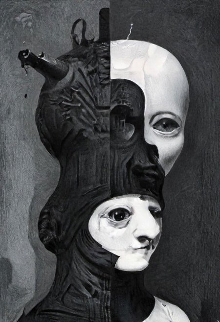 Monochrome black and white, Giger, Beksinski, Zawadzky, Dali, Magritte, Delvaux, Bellmer, Malevitch, Rodchenko, Mondrian, Kandinsky, Popovna, psychedelic hallucination, pop surrealism, rough crosshatch drawing pop art Lunatic_Portrait of a young woman in latex Avant-garde Fashion page, slick back, low bun, black makeup, sinister expression, intense glare, avant-garde, abstract, weird, geometric, constructivism, suprematism, rayonism, verticism, lineism, tj, Avant-garde Fashion page, Lunatic_Portrait, pop surrealism, pop art, drawing, painting, tj, JimmyAlonzo, Surreal psychedelic bizarre, pencil, drawing,  by Brian Selznick, JuggernautNegative, jorg karg