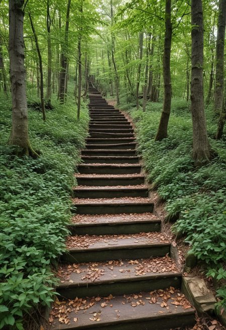 stairs in the woods