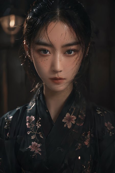 Here is the enhanced prompt:
masterpiece, best quality, 4k, girl sexy in kimono, ultra realistic, concept art, intricate details, eerie, horror, highly detailed, photorealistic, octane render, 8k, unreal engine, art by artgerm and greg rutkowski and charlie bowater and magali villeneuve and alphonse mucha, full body, crisp, high-definition, vivid, sharp, clear, soft light, accurate, fidelity, cinematic, immersive, lifelike, baixl-shuimo, 1girl, Dark Majic, rich textures, subtle shadows, dramatic lighting, intense contrast.