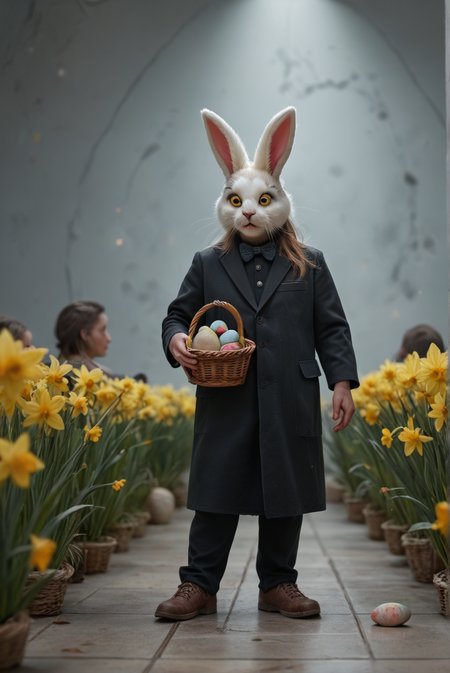 Generation Mode:

sdxl_txt2img

Positive Prompt:

score_9, score_8_up, score_7_up, Happy3aster, yellow flowers, easter eggs in basket, detailed cinematic still of a dark and gritty cosmic shaman, in trouble for altering the stars, in the background smoke and surreal shimmering, shamanic style female, shoulder-shot, chalk dust in the air, chalk scattered on the floor, a broken ritual,

Negative Prompt:

low quality, pixelated, nsfw, cleavage, nipples

Positive Style Prompt:

score_9, score_8_up, score_7_up, Happy3aster, yellow flowers, easter eggs in basket, detailed cinematic still of a dark and gritty cosmic shaman, in trouble for altering the stars, in the background smoke and surreal shimmering, shamanic style female, shoulder-shot, chalk dust in the air, chalk scattered on the floor, a broken ritual,

Negative Style Prompt:

low quality, pixelated, nsfw, cleavage, nipples

Model:

ponyRealism_v21MainVAE (SDXL)

VAE:

fenrisxl_SDXLLightning (SDXL)

Width:

840

Height:

1256

Seed:

3157272589

Steps:

35

Scheduler:

euler_a

CFG scale:

4

CFG Rescale Multiplier:

0

Seamless X Axis:

false

Seamless Y Axis:

false

High Resolution Fix Enabled:

false

LoRA:

Happy3aster Pony (SDXL) - 0.75