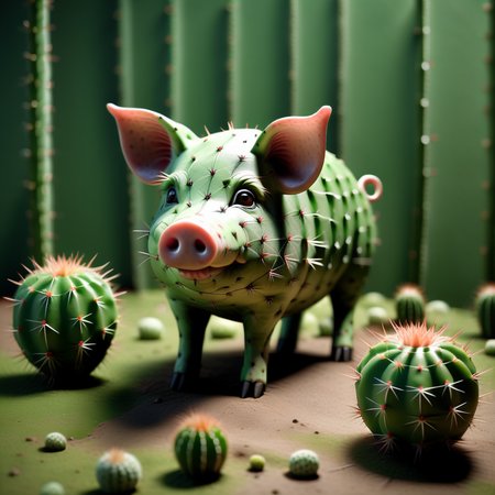 Cactexa pig, very detailed<lora:Cactexa:0.8>