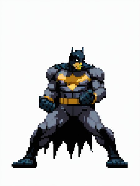 CapcomVsSnk,, white background,,
1boy, (batman:1),, looking at away, dynamic pose, full body, fighting stance,
 <lora:ACapVSsnk_Style:1.2>,