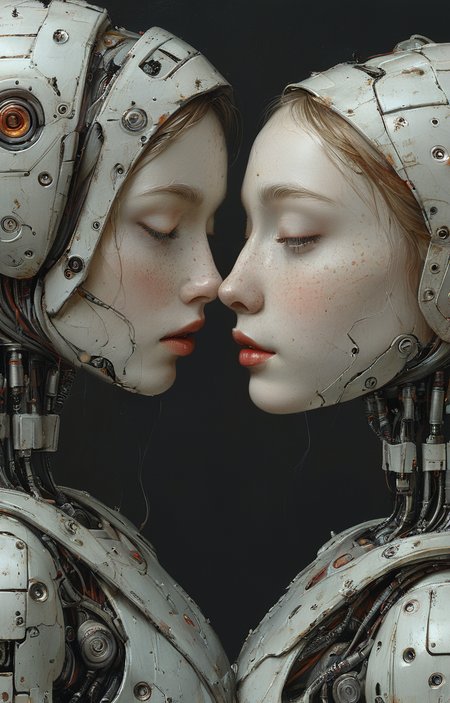 masterpiece,best quality,<lora:tbh45-sdxl:0.9>,illustration, portrait of Housework robots
