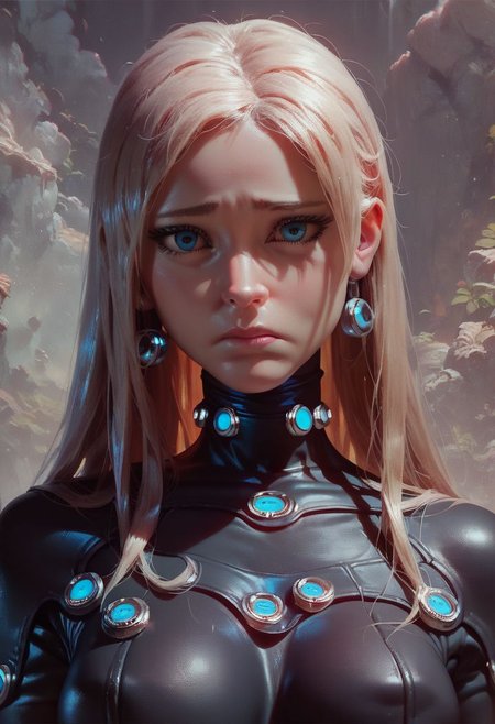 score_9, score_8_up, score_7_up, score_6_up, score_9, score_8_up, score_8, semi realistic, (sad ,worry, desperateness) , Expressiveh, (super), (hourglass body, thight gantz bodysuit:1.2), looking at viewer