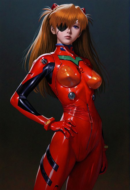 very awa, masterpiece, best quality, newest, realistic, (misawa hiroshi:0.5), (jeneral:0.3), 1girl, souryuu asuka langley,