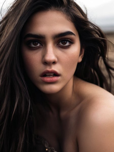 Cinematic fashion photograph  Amina_Massoud_P_MXAI_SDXL close up shot, frightened expression