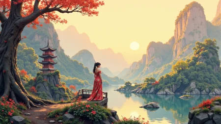 Hong Kong beautiful  anime landscape, early morning, woman, very intricate, very detailed, sharp, bright, colorful, <lora:Hand v2:0.5> <lora:Anti-Blur:1><lora:Insane Detail Slider:0.25>  <lora:flux.1_lora_flyway_Epic-detail_v2:0.3> <lora:fluxenhancer:0.25> <lora:ROWER:0.6> <lora:Niji Anime Stan Katayama:0.8> Niji Stan Katayama Style