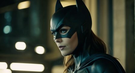 cinematic film still of (Cinematic Film stock footage style) in (arri alexa style) (Kodak film print style),
 <lora:Batgirl:1>
Batgirl a woman in a Batgirl costume with a hot look, shallow depth of field, vignette, highly detailed, high budget, bokeh, cinemascope, moody, epic, gorgeous, film grain, grainy