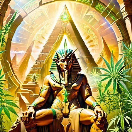 Apophis the Undying smoking jointz in front of the Stargate. marijuana plant