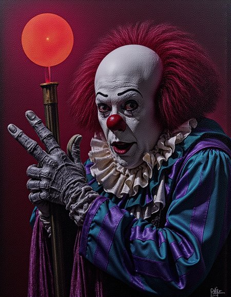 Pennzwise_91, Halloween, Horror Background, cryptic decalcomania process captured in fiber art, high tech to illuminate script with bio organics and dissolve after receipt for single use encrypted correspondence, prismatic and metallic accents, surreal patterns and textures high contrast