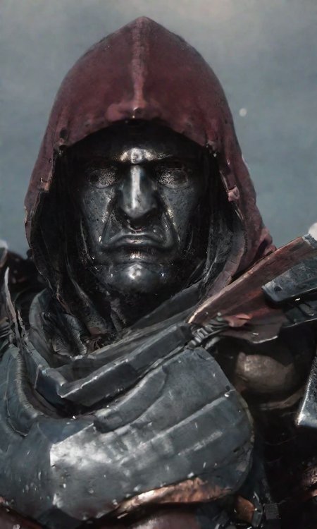 bleakfaith a man with a armor and hood,science fiction,highly detailed, sharp definition ,cinematic,50nm dof,bokeh,realistic,sharp focus,ultra detailed,128k uhd,awardwinning,trending on artstation, <lora:bleakfaith-000004:1.2>, <lora:add-detail-xl:2>