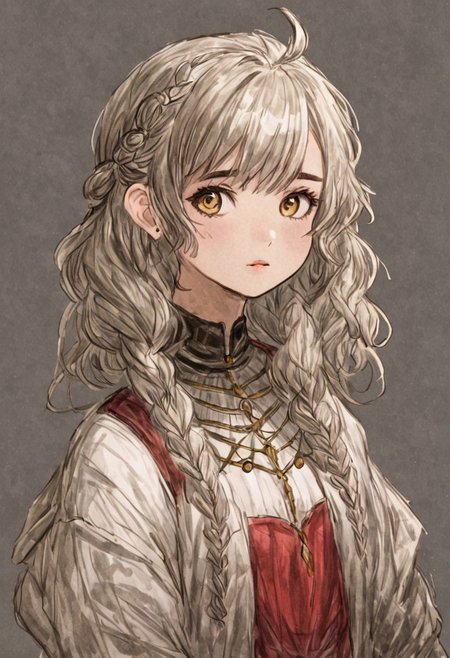 cute girl, unique hairstyle, fantasy