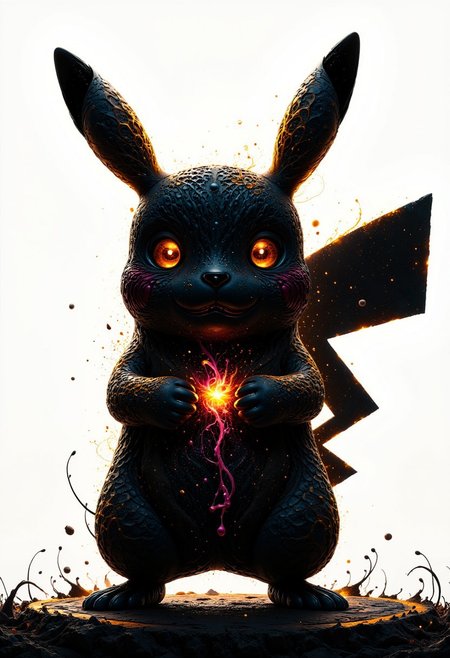 silhouette of a Pikachu with Pokemon Center urgent care background, double exposure, crisp lines, double exposure background, hyperdetailed, concept art