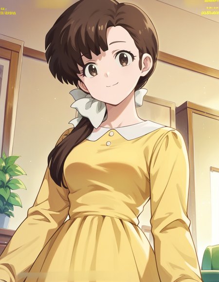 score_9, score_8_up, score_7_up, source_anime, <lora:kasumi-tendou-leak-ponyxl-lora-nochekaiser:1>, kasumi tendou, long hair, hair bow, bangs, hair over shoulders, brown hair, brown eyes, white bow,, long sleeves, dress, yellow dress,, indoors, smile, looking at viewer, solo,, cowboy shot, dutch angle