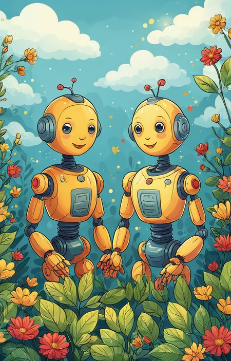 masterpiece,best quality,<lora:tbh43-sdxl:0.9>,illustration, portrait of Housework robots