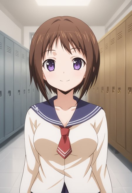 score_9, score_8_up, score_7_up, source_anime, masterpiece, best quality, highly detailed background, cinematic lighting, detailed eyes, detailed pupils, perfect face,
ui wakana, unique outfit, cute, smile, looking at viewer,
<lora:Ui_Wakana_Pony:0.8>