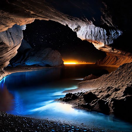 (((completely dark, unlit))) natural ((deep underground cave)), gritty, dirty gravel and sand, (((night))), nighttime, ((a twisting magical river of outer space goes to the distant horizon))
<lora:theovercomer8sContrastFix_sd21768:0.33>