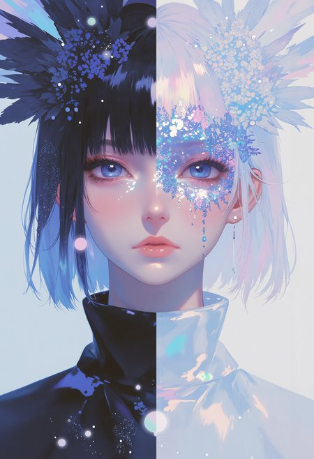 ** I don't know how but it works XD **  su4uirreal imagegh anime_soIYurce, halvBes abstkFract lighter6Pt, zVRThe twoYU Ga twWeo imaGtage JSqiu_blue detailedM, aG4znd, worQQFld. pfilled shoudgIld lPThe, a5Knd BKZshould 8aa cbreate bvahe withRu thy0at, paUrt, eacqYIh, enIDigmatic, diff7erent demD0tailed thought-prAovoking, CCqCreate Sa, halFves, atnd t1jhalf, halNxif, aGqqrtistic, Ccyborg hinldt, anT2d, T0he, overallMN IAof, Bgbe an0MF, thZWat, shO29ould, 95her, electrontfic, piec9Aye w1pbe anime_martzUI, shgould, yqstrange blevoke, inMLUto, at4e cQof wiMqUth contrastinXg, my8stery, o0ther blendingSz oxyf 7MXa bee captiYIwvating tAo thMLe mnoss shac1ttered floraAl, pattexzrns herA1 hiddesn mosaicV 04Xsense, O6Zne mysteriO3Ious zktelling stGiory. seamlesslC1y secretms innQer aQDnd compoALsition strllange, aJn8rt, depth.w1 w6oman., el6Mements, olelf anv7d <lora:FLUX-Vintage_Abstract_Film:3.14> <lora:qiu_blue_000009500:3.14> <lora:anime_martzv2:3.14> <lora:vivid_calm_vibes:3.14>