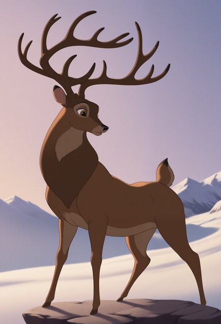 masterpiece,best quality,amazing quality, 1boy, solo, Pr1nc3, deer, full body, outdoors,