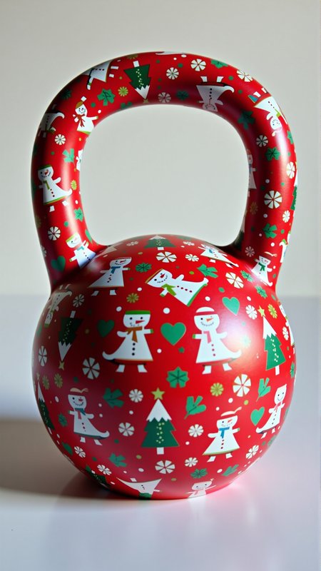 A creative picture of a ChristmasWrapped Kettlebell. It is entirely wrapped up in christmas wrapping paper.
<lora:ChristmasWrappedFlux:0.7>