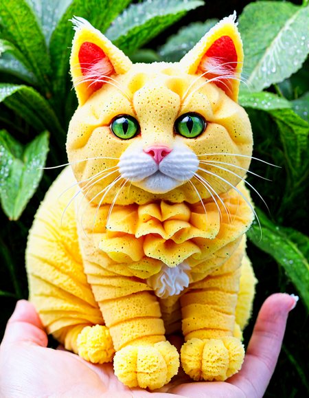 Photorealistic, a cat made of sponge
 <lora:SDXLHighDetail_v5:1>
