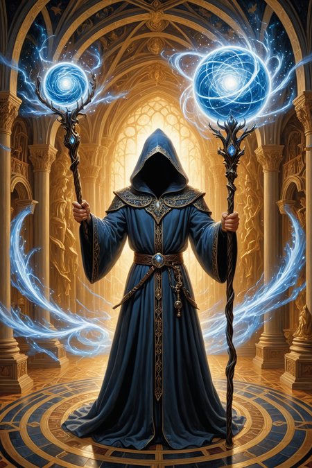 photorealistic ,  holding a staff, orbstaff <lora:orbstaff:0.60>  ,magical, scary, otherworldly, fit,(by Peter Sculthorpe and Rob Gonsalves:1.20), (by Joseph Stella and Antonio J. Manzanedo and Alan Lee0.80), <lora:EnvyExpressionismXL01:0.65> ,Hungarian