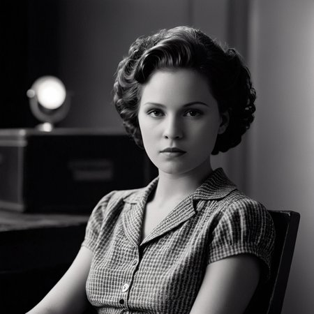 cinematic film still of <lora:add-detail-xl:0.1>1
<lora:detailed:0.2>
<lora:perfection style:0.2>
<lora:eyetune:0.5>
<lora:xl_more_art-full_v1:0.3>
<lora:Ron Fricke style:0.3>
<lora:Unreal Engine style:0.2>
<lora:TeethXL:1>
<lora:Chiaroscuro Lighting Style:0.3>
 <lora:american bandits style:0.9>
 <lora:1930's style:0.3>
In the 1930's a young criminal woman sitting on a chair with a hairdo,solo,looking at viewer,simple background,1boy,sitting,monochrome,short sleeves,greyscale,male focus,chair,realistic,afro , crime movie themed, sharp, detailed, epic cinematic photography, artistic, dramatic light, cinematic color style, Kodak film style, american bandits style, shallow depth of field, vignette, highly detailed, high budget, bokeh, cinemascope, moody, epic, gorgeous, film grain, grainy