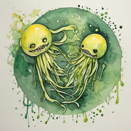 Sickly green and yellow icon depicting Disease's corruption, <lora:artfullyCOLORS1_SDXL_V1:0>, <lora:linquivera:0>, linquivera, liiv1 <lora:zavy-cntrst-sdxl:0>, dark, chiaroscuro, low-key, cute, whimsical, watercolor, ink, charcoal,  <lora:artfullyTEXTURIZED_SDXL_V1:1>