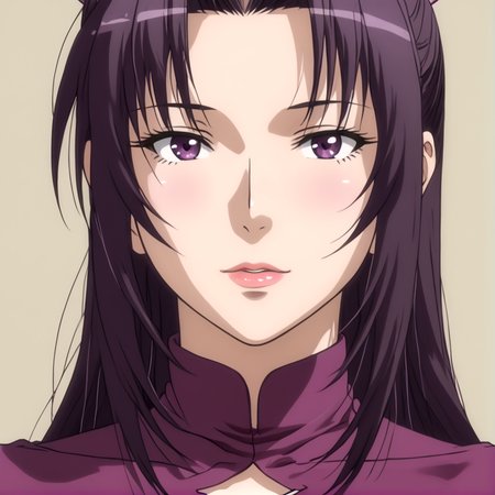 slimes_kazehana, woman, solo, huge breasts, close-up, simple background,
