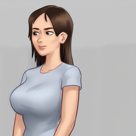 JennySS.  A woman with brown hair, Gray eyes, a fit body, standing infront of an white background, 
<lora:JennySS:1>