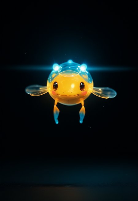 score_9, score_8_up, score_7_up, CINE, solo, looking at viewer, smile, simple background, closed mouth, full body, see-through, pokemon (creature), no humans, glowing, black background, floating, 
dof, depth of field, realistic, blurry background,
 <lora:CINE-000008:0.8>