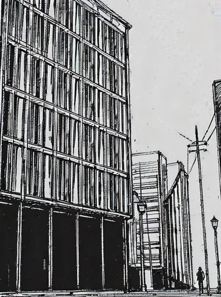 Blame!,city, perspective, caracs, building, <lora:cibo:0.7>